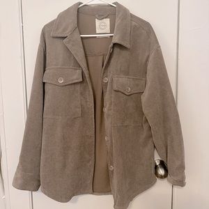 Oversized shirt jacket